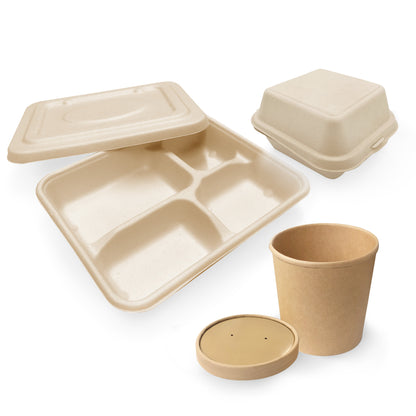 Sugarcane Barley Food Box 蔗麥漿食品餐盒/ Kraft Paper Food Cup (Oil and water resistant)防油防水牛皮紙食物杯